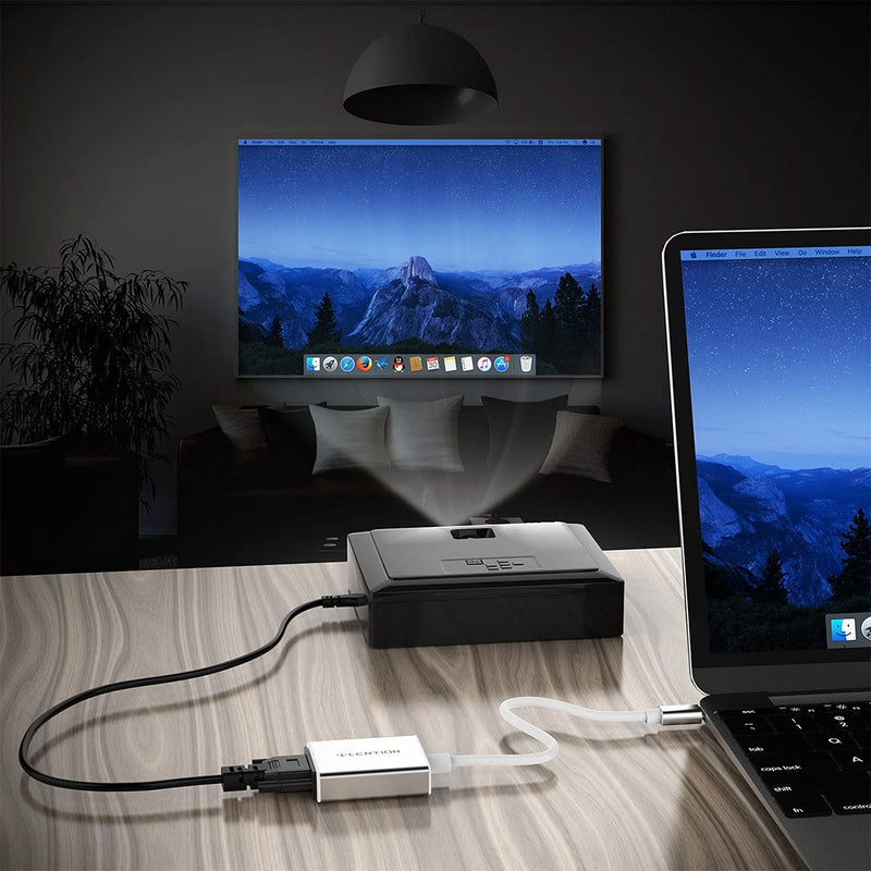 LENTION USB C to VGA Cable Adapter, Type C to VGA Monitor Converter Compatible Apple 2020-2016 MacBook Pro 13/15/16, New Mac Air/Surface, MacBook 12, Chromebook, More (CB-1080VGA, Silver)