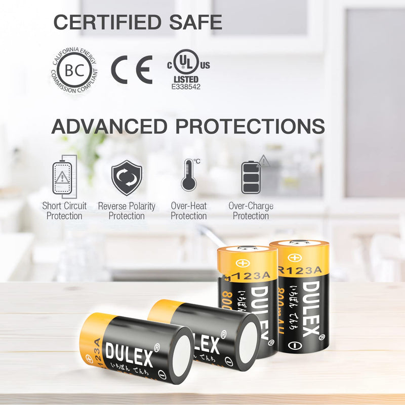 123A Arlo Batteries Rechargeable, 16-Pack 800mAH ICR17335 NiMH Batteries and CR123A Charger for Arlo VMS3130 VMC3030 VMK3200 VMS3330 3430 3530 Cameras, Alarm System, Flashlight