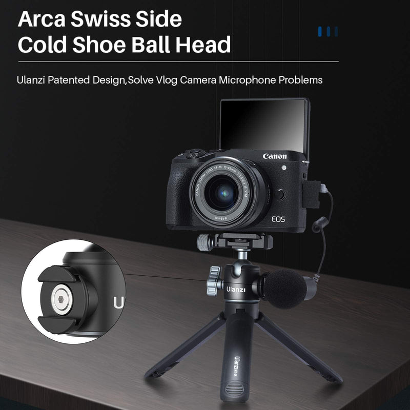 [AUSTRALIA] - ULANZI Tripod Ball Heads for 1/4" Tripod, U-80L Camera BallHead Metal Mini Ball Head 360 Degree Rotating Panoramic Arca Quick Release Plate & Cold Shoe, for DSLR Camera Camcorder Tripod Monopod Slider 