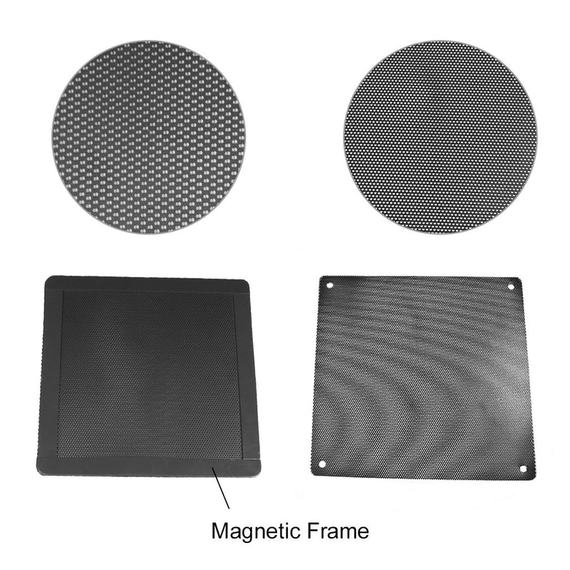 AIYUE 120MM Magnetic Frame PC Fan Dust Filter Computer Case Fan Magnetic Frame Dust Filter Fine PVC Mesh