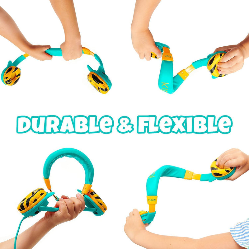 Artix CL750 Foldable Noise Isolating On Ear Headphones & Kidrox Tiger-Ear Kids Headphones Boys/Girls