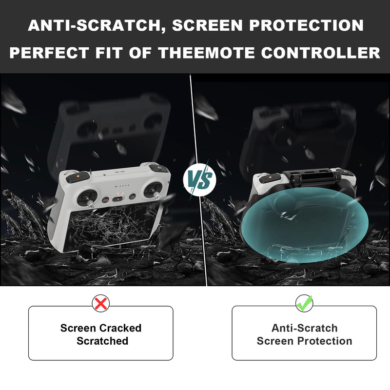 Mini 3 Pro 2 in 1 Sun Hood RC Protector Sunshade + Tempered Glass Screen Protector Film (2pcs) + Neck Lanyard/Strap for DJI Mini 3 Pro/Mini 3/Mavic 3 Classic/Mavic 3 Pro RC Accessories