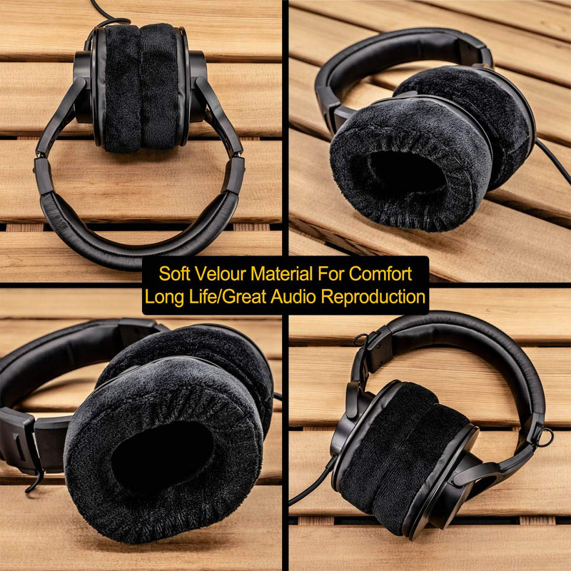 [AUSTRALIA] - Replacement Ear Pads Compatible with ATH-M50x M50 M40, Arctis 7 Arctis Pro, ATH-WS1100iS, HD280 Pro, SRH 440, MDR-7506 V6 Headphone Memory Foam Earpads (Black Velvet) 