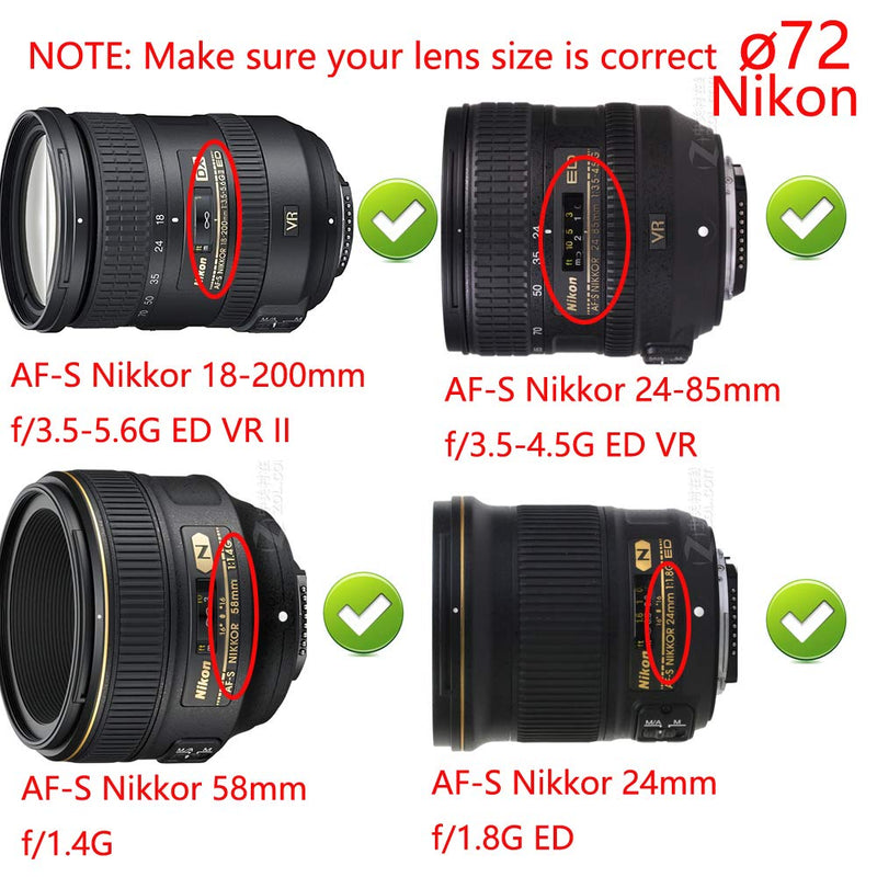 [AUSTRALIA] - 72mm-77mm Step Up Ring [72mm Lens to 77mm Filter] 2 Pack, WH1916 Camera Lens Filter Adapter Ring Lens Converter Accessories 