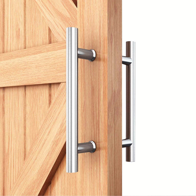 [AUSTRALIA] - EaseLife 12" Stainless Steel Double Sided Push Pull Door Handle,H Shape Sliding Door Handle,Brushed,Fit for Glass Door Wooden Door 1 12inch 