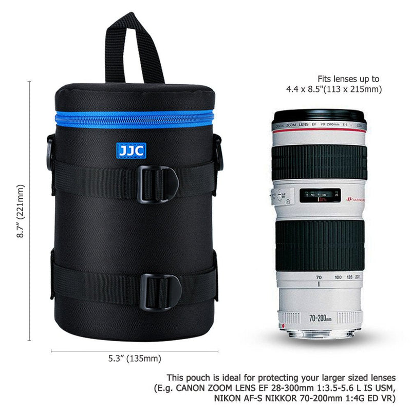 [AUSTRALIA] - JJC Deluxe Lens Case Pouch for Canon EF 70-200mm f4L USM/EF 70-300mm f4-5.6L IS USM,Nikon AF-S Nikkor 70-200mm f/4G ED VR and other Lenses below 4.45" x 8.46"(D x L) 2X-Large Size 