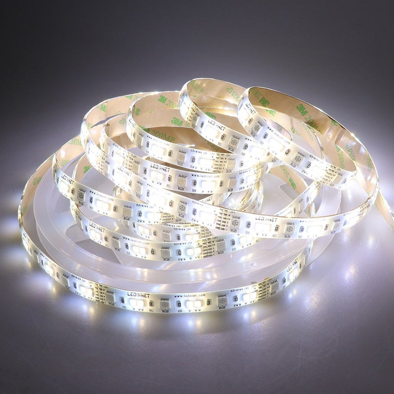 LEDENET LED Light Strip RGB+W+WW 12V 120W Full Color Cold White Warm White CCT RGB LED Tape Ribbon Lamp Silcone Coating Waterproof IP65 16.4ft(5m) RGB+W+WW Waterproof IP65