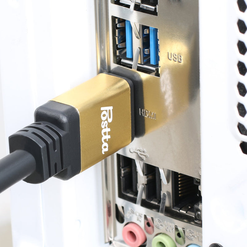 [AUSTRALIA] - HDMI Cable(30 Feet) Postta HDMI 2.0V Support 4K 2160P,1080P,3D,Audio Return and Ethernet - 1 Pack(Golden) 30FT Golden 
