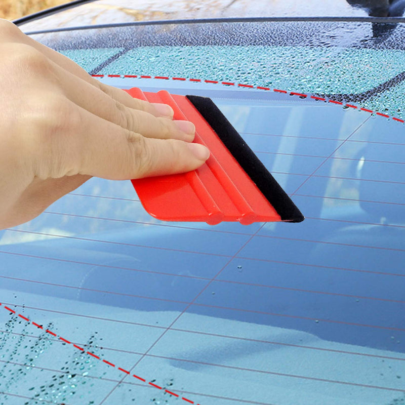 Honbay 6PCS Plastic Felt Edge Squeegee Plastic Scraper Decal Applicator Car Wrapping Tool Kits for Car Vinyl Wrap, Window Tint, Wallpaper, Decal Sticker Installation