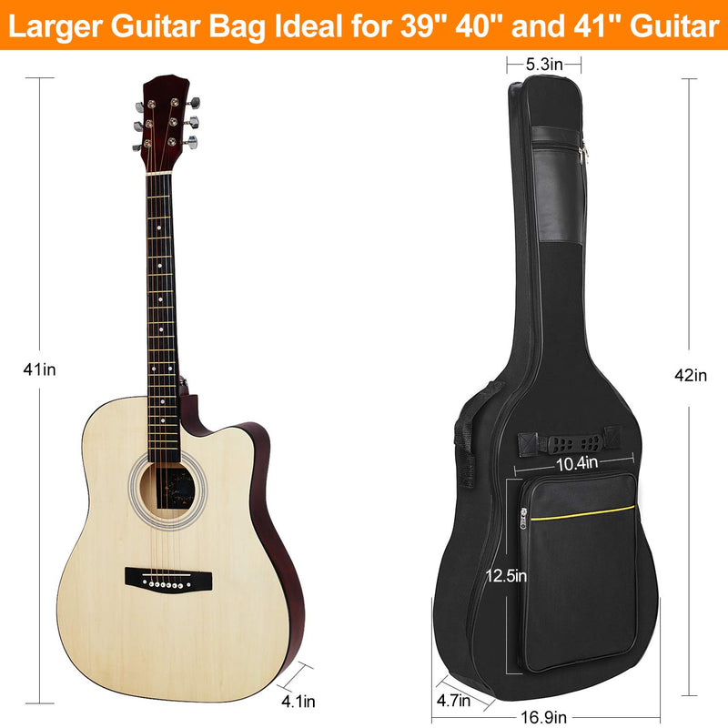 Jupitoo Guitar Bag Backpack Guitar Gig Bag with Thick Padding Guitar Case for Acoustic Guitar, Electric Guitar, Bass Guitar, Classical Guitar, Ukulele, Mandolin and More