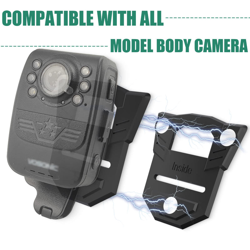 Body Camera Mount, Universal Camera Mounts & Clamps Fit for All Models Police Body Cam, Strong Magnet Camera Holder Stick to Clothes Prevent Moving