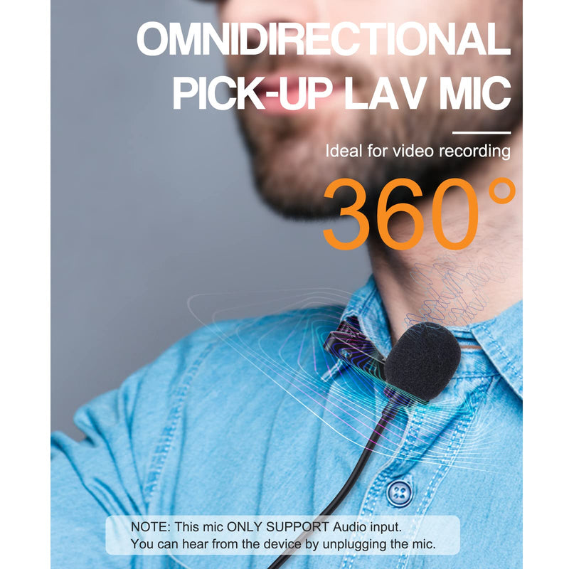 [AUSTRALIA] - Enbiawit Professional lavalier Microphone for iPhone, Condenser Microphone for Phone Recording and Video Recording, lavalier Microphone for YouTube, interviews, Meetings, and with iPhone/iPad/iPod 