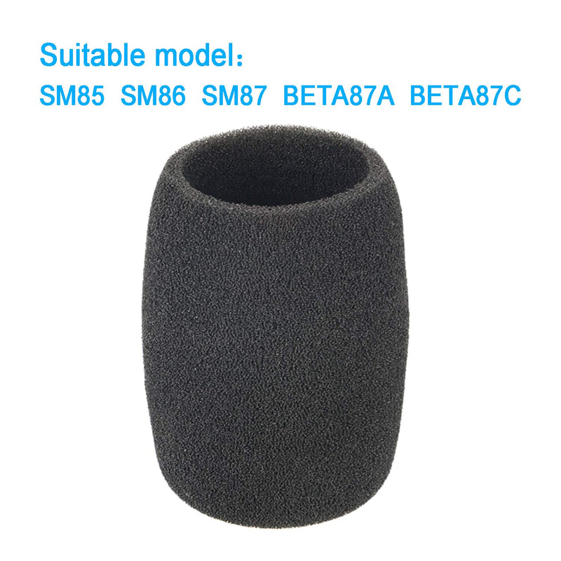 [AUSTRALIA] - A85WS Black Foam Windscreen Pop Filter fits for SM85, SM86, SM87A，BETA87A, and BETA87C by SUNMON (2Packs) 