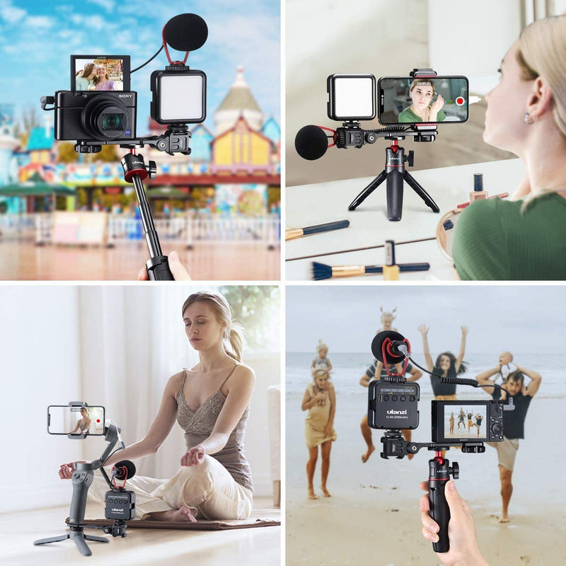 Ulanzi PT-13 Triple Cold Shoe Mount for Handheld Gimbals, Stabilizers, Smartphones and Cameras