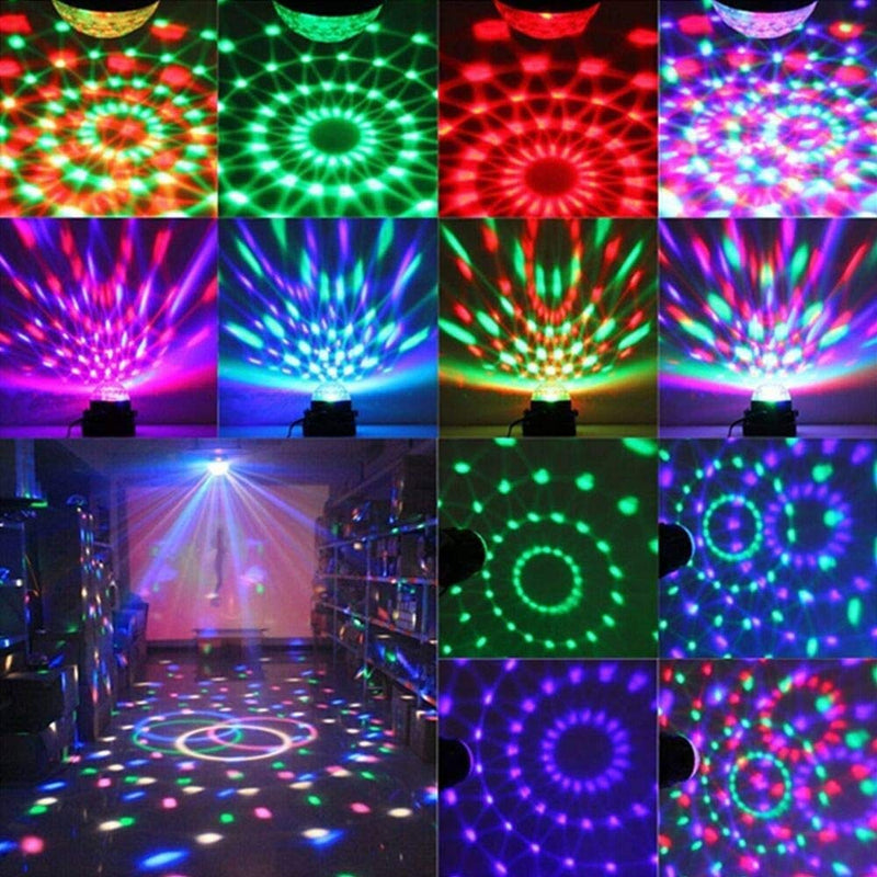 Disco Lights Party Lights QinGerS Dj Stage Light 7 Colors Sound Activated for Christmas KTV Club Lights Romantic Decoration 2pcs