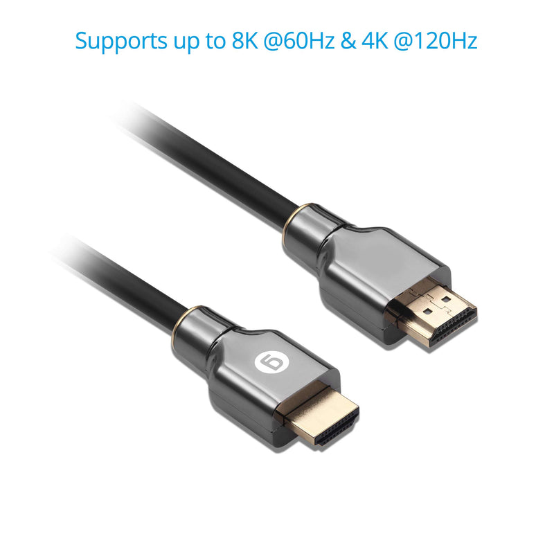 gofanco HDMI 2.1 8K Cable Pure Copper 1m (3.3ft) – Up to 8K @60Hz, 4K@120Hz, 48Gbps, 3D, 100% Copper, Supports HDMI 2.1, HDCP 2.2, HDR, ARC, Atmos, DTS-X (HDMI21-1m)