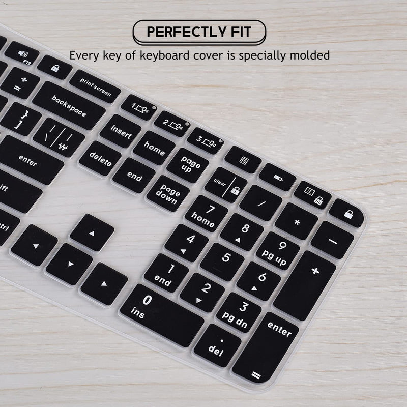 Silicone Keyboard Cover for Logitech Ergo K860 Wireless Ergonomic Keyboard, Logitech K860 Keyboard Cover Skin, K860 Keyboard Protector Accessories, Black