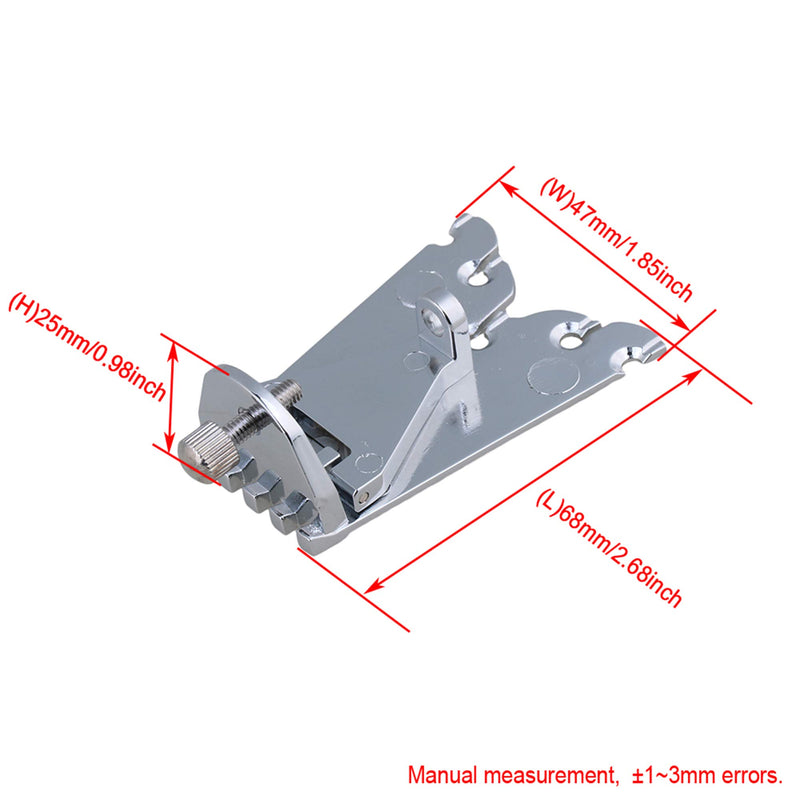 Yibuy 6.7 x 2.5 x 0.4cm Silver Zinc Alloy 5 String Banjo Tailpiece for Guitar Parts Replacement