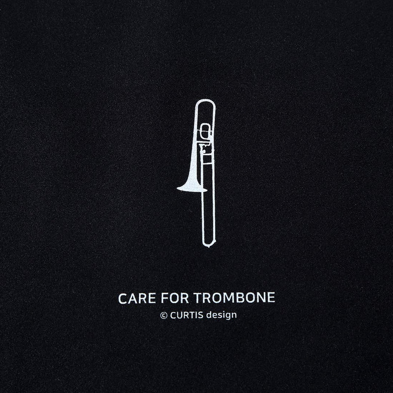 Curtis Bags Professional Microfiber Polishing Cloth - Printed Trombone One Size black