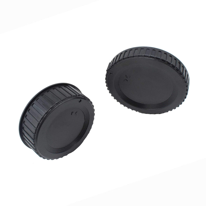 Front Body Cap and Rear Lens Cap Cover for Nikon D7500 D7200 D7100 D7000 D5600 D5300 D5200 D5100 D3500 D3400 D3300 D3200 D3100 D850 D810 D800 D750 D600 D90 D80 More Nikon F Mount DSLR and Lens