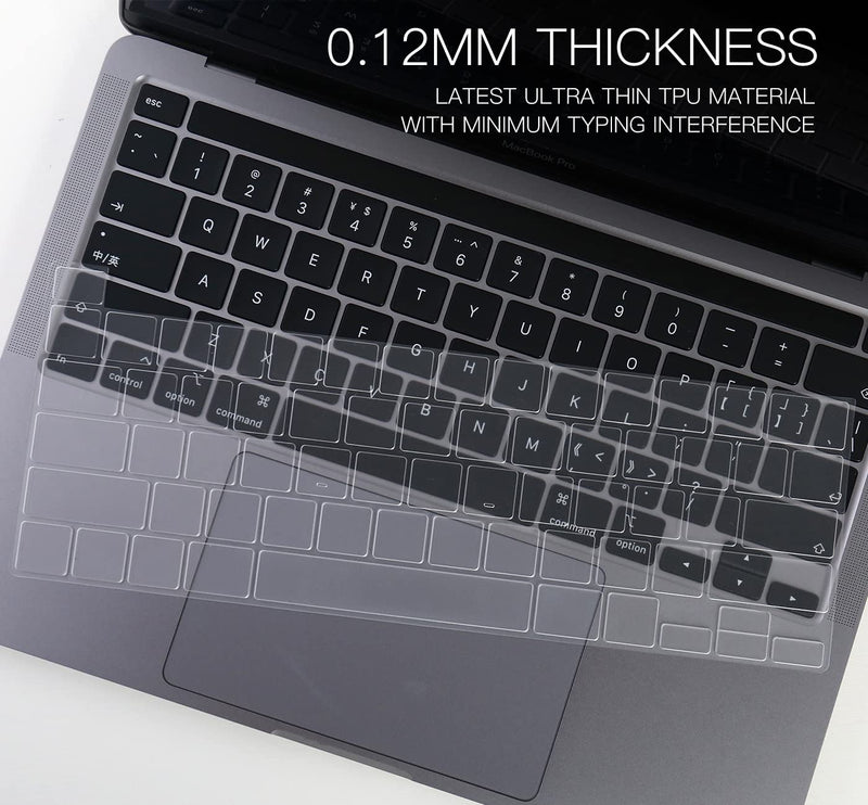 [AUSTRALIA] - CaseBuy Premium Keyboard Cover for MacBook Pro 13 inch M2 2023 2022, 2021 2020 M1 A2338 A2289 A2251 Ultra Thin US Keyboard Protector for MacBook Pro 13" Touch Bar -Clear Macbook Pro 13"(2020-2023) Clear 