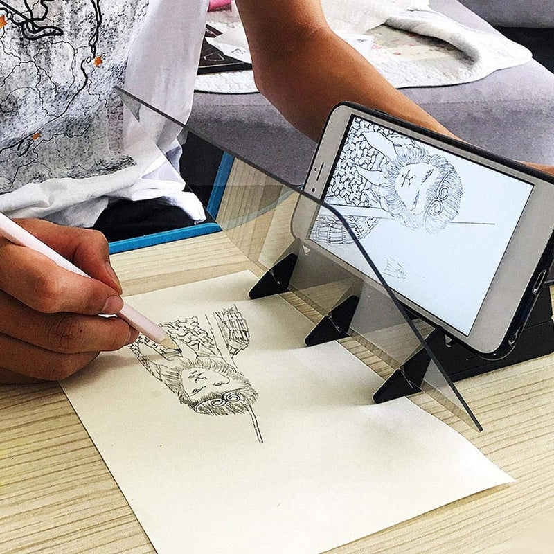 Lazmin Optical Mirror Drawing Board, Acrylic Copying Board Reflection Tracing Line Mirror Sketch Painting Board