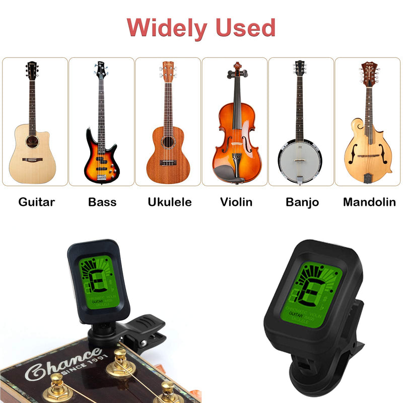 TTCR-II Guitar Accessories Kit, 61 Pcs with Guitar Tuner, Guitar Capo,3 Set Guitar Strings,15 Guitar Picks, Guitar Pick Holder,3 in 1 String Winder,Guitar Bridge Pins, Guitar Saddle and Nuts etc.