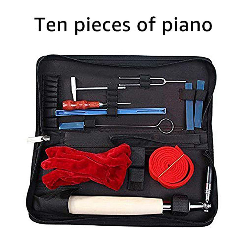 Piano Tuning Kits, UMsky 11 Pieces Piano Tuning Tools Including Tuning Hammer Mute Wrench Hammer Handle Kit Tools and Case for Tuner (11pcs) 11pcs