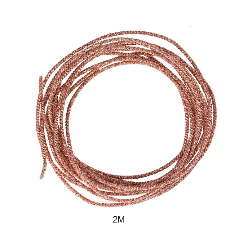 Speaker Wire Leads Subwoofer Lead Wire Cable Repair 12 strands Braided Pure Copper Wire (2 meters) 2 meters