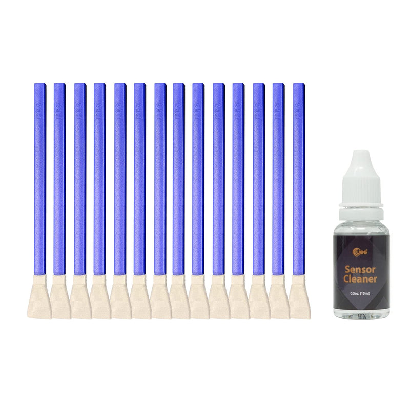 [AUSTRALIA] - Digital Camera Micro Four-Thirds 4/3 (MFT) 12mm Sensor Cleaning Swabs x 14pcs + 15ml Liquid Cleaner for Mirrorless MILC and ILDC 