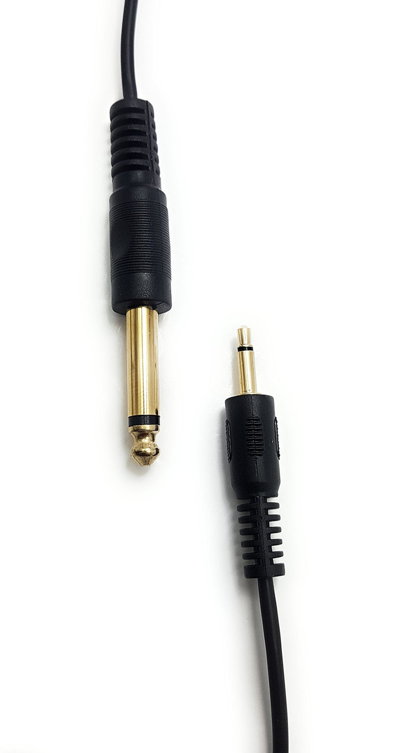 MainCore 50cm long Gold Plated 3.5mm MONO Jack to 6.35mm MONO Jack Plug (Available in 0.50m, 1m, 2m, 3m) (0.5m)