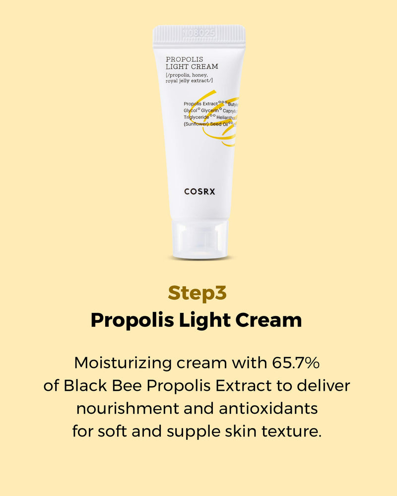 COSRX Honey Glow Kit | Propolis Synergy Toner, Ampoule, Cream | Moisturizing, Hydrating, Nourishing