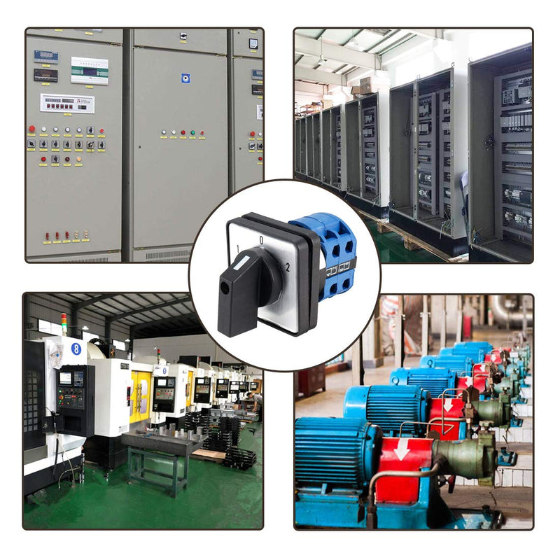 [AUSTRALIA] - VictorsHome Changeover Switch LW28-20 3 Positions 8 Terminals Universal Rotary Cam Selector Latching Switches 550V 20A 8 Terminals 20A 