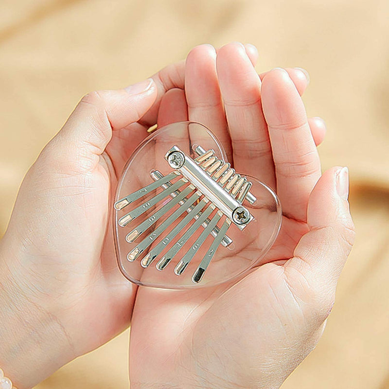 SGP Mini Kalimba Piano, Portable Finger Piano Musical Instrument Gift for Kids and Adults Beginners Mini 8-Tone Valentine's Day Present