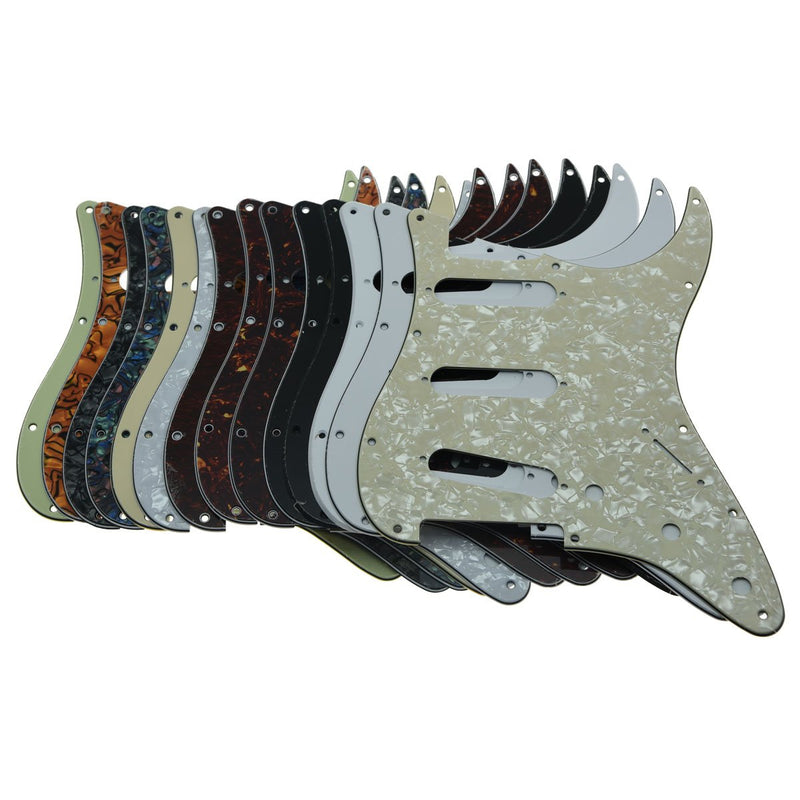 Dopro 11 Hole Vintage 62 Strat ST SSS Single Coil Pickups Guitar Pickguard Scratch Plate with Screws for American Fender 62 Stratocaster Aged Pearl