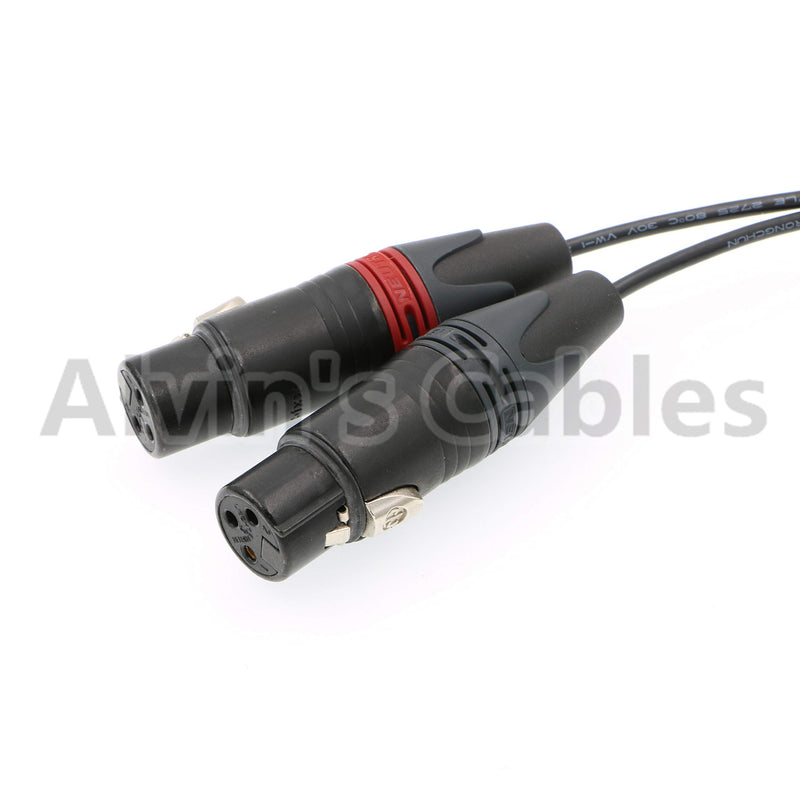 Alvin's Cables 5 Pin Male to Two XLR 3 Pin Female Audio Input Cable for Z CAM E2 Camera straight 5 pin