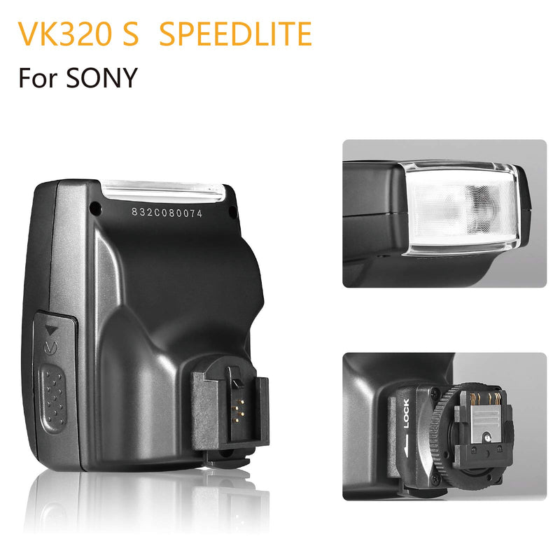 Voking VK320S TTL RPT Mini Flash Speedlite for A9 A7III A7IIK A7RIII A6400 A6300 A6000 A6500 and Other MI Hot Shoe Mount Mirrorless Cameras