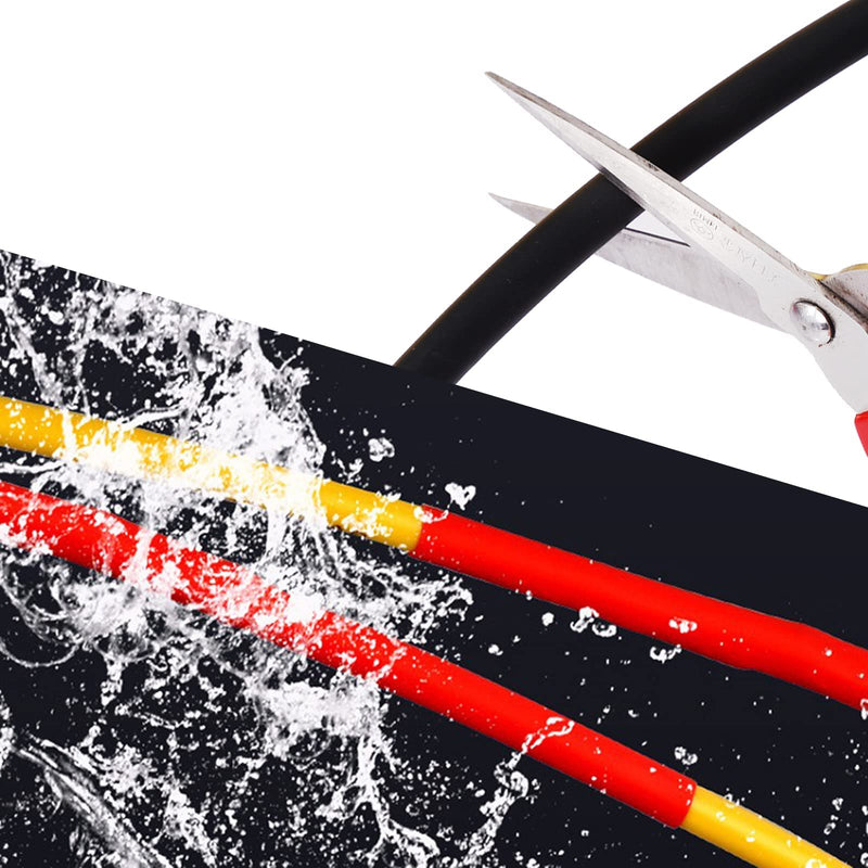 Deryoung Supply 1/2In Heat Shrink Tubing Roll Ratio 3:1 Dual Wall Adhesive Lined 2Pcs 6Ft Black Red