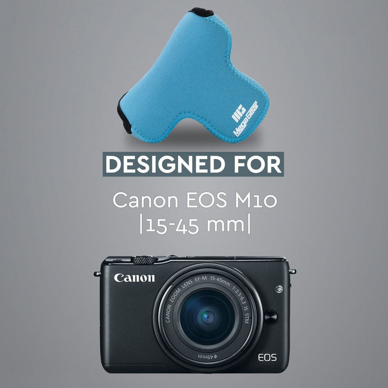 [AUSTRALIA] - MegaGear Camera Case, Bag for Canon EOS M10 Mirrorless Digital Camera with 15-45mm Lens, Blue, Neoprene (MG673) 