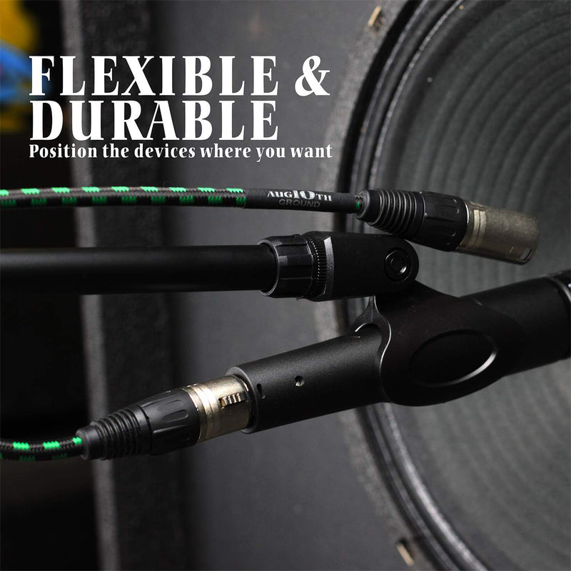 AUGIOTH XLR Cable 3 ft, Microphone Cable, XLR Male to Female Balanced Microphone Cord 3 pin, Mic Cord, XLR Male to Female … 3ft Green