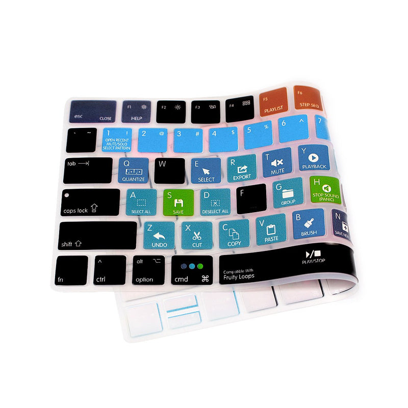HRH FL Studio Fruity Loops Functional Shortcut Hotkey Keyboard Cover Silicone Skin for Magic Wireless Bluetooth Keyboard MLA22LL/A (A1644,2015 Released) with US Layout A-FL STUDIO