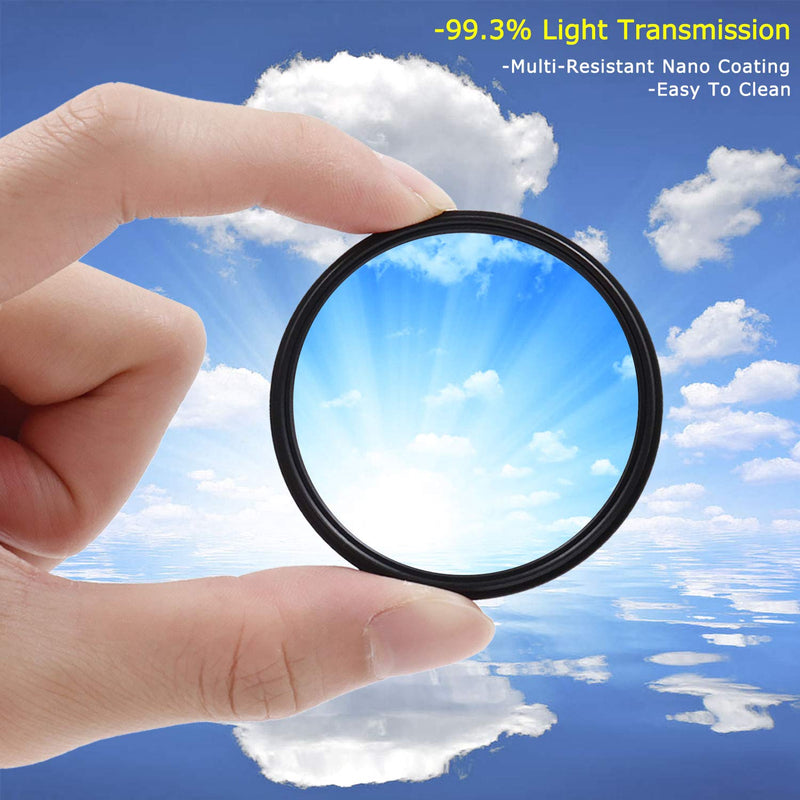 [AUSTRALIA] - LENSKINS 67mm UV Protective Filter, 16-Layer Multi-Resistant Nano Coated, Ultra Slim, German Optics, Weather-Sealed, HD Clear Glass Ultra Violet Filter, Camera Lens Protector with Lens Cloth 