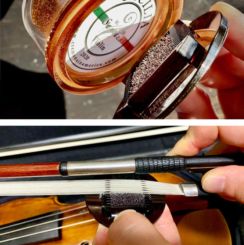 CECILIA 'Sanctus' Rosin for Violin, Rosin Specially Formulated Violin Rosin for Violin Bows with Included Rosin Spreader (Full Cake) Full Cake