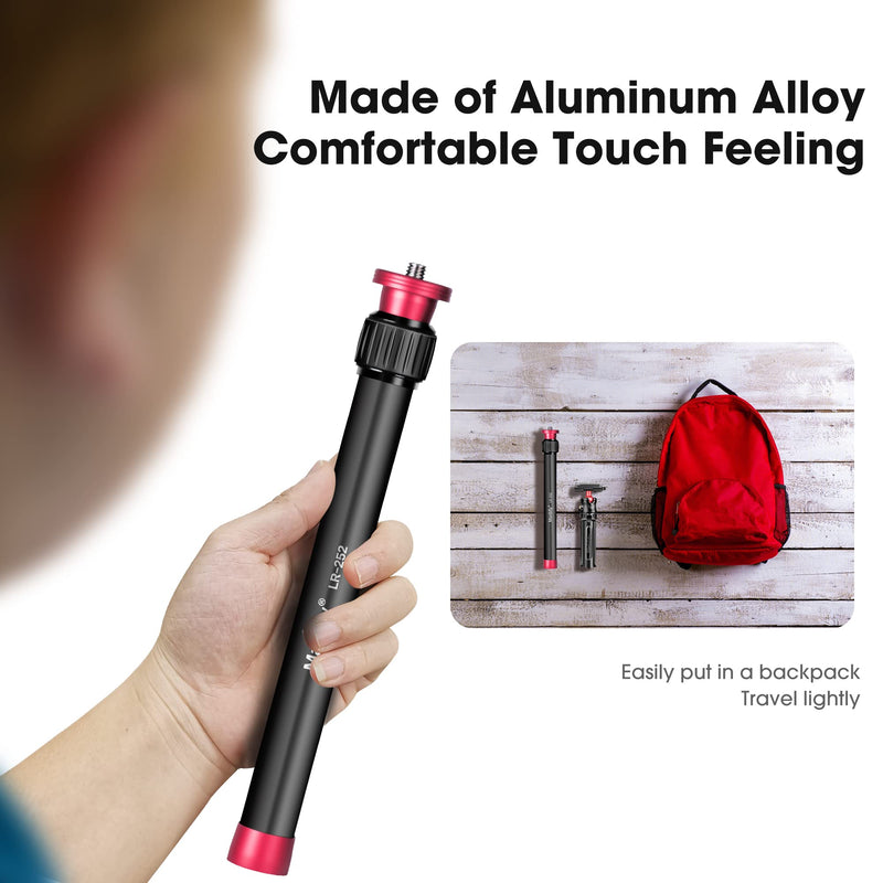 Manbily Gimbal Extension Pole Aluminium Tripod Centre Column Extension Rod 1/4" Thread 2 Section Tube for DJI OSMO Mobile 2 Zhiyun Smooth 4/Q Monopod DSLR Camera Phone Photo Selfies Video Vlog