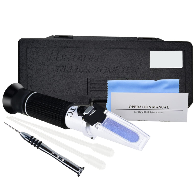 3 in 1 Scale Clinical Refractometer with 10~30°C ATC, Serum Protein 0~12g/dl, Urine Specific Gravity 1.000~1.050, Refractive Index 1.333~1.360 RI for Human Use. 3-in-1 Scale (Serum Protein, Urine, RI) for Human