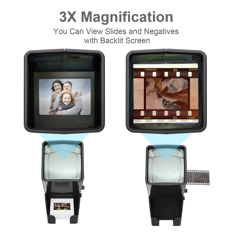 DIGITNOW!35mm Slide and Film Viewer, 3X Magnification LED Lighted Illuminated Viewing,USB Powered/Battery Operation-for 35mm Slides & Positive Film Negatives(4AA Batteries Included)