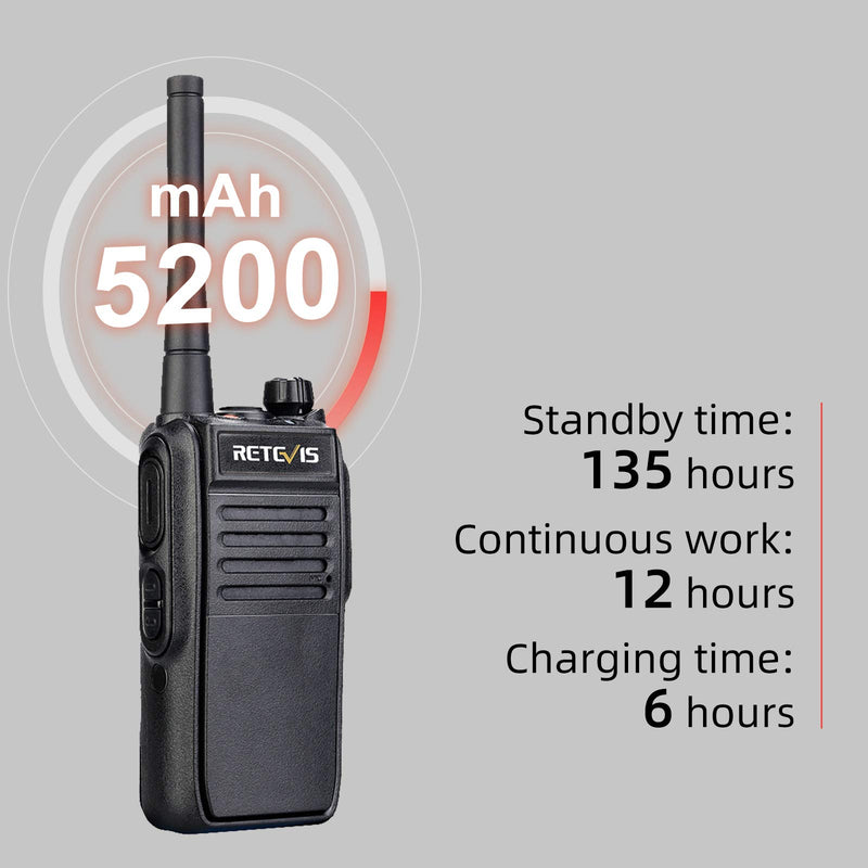 Retevis RT78 Bluetooth Longe Range Walkie Talkie Rechargeable 5200mAh, IP67 Waterproof, Dual Band 2 Way Radio APP Operation, High Power Two Way Radio (1 Pack)