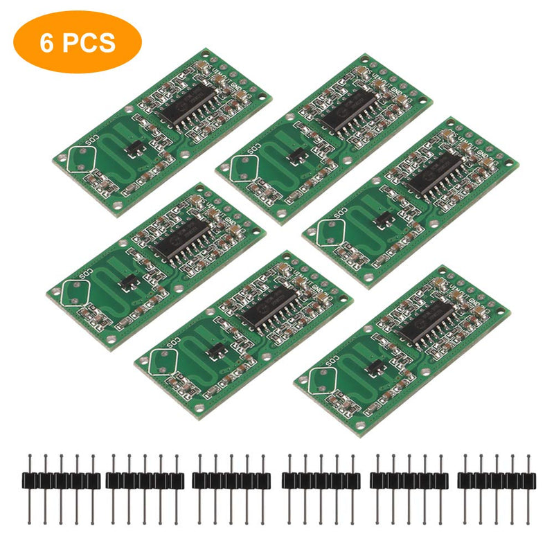 6PCS RCWL-0516 Microwave Radar Motion Sensor Module for Arduino ESP8266 Nodemcu Wemos Smart Switch Module Human Body Induction Detector 5-7M Distance 4-28V 100mA Rat Cat Detector