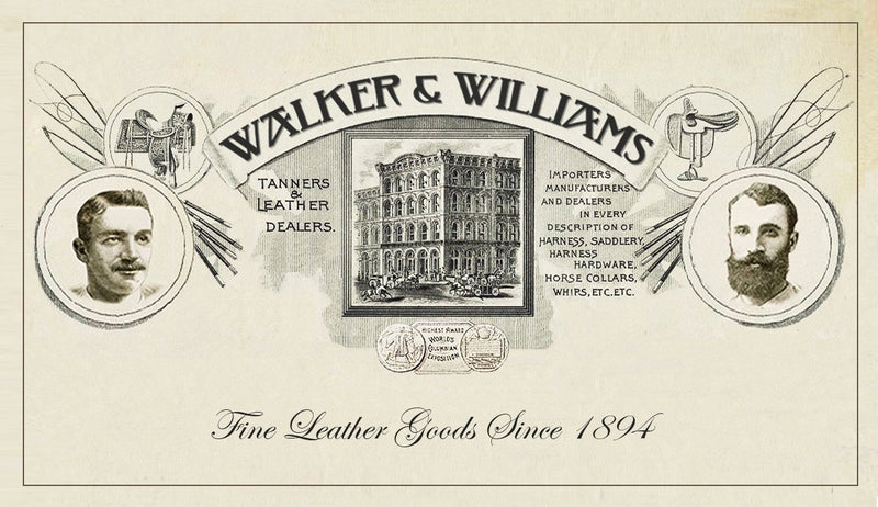 Walker & Williams GB-104 Latigo Tan Padded Strap Live Oak Pattern