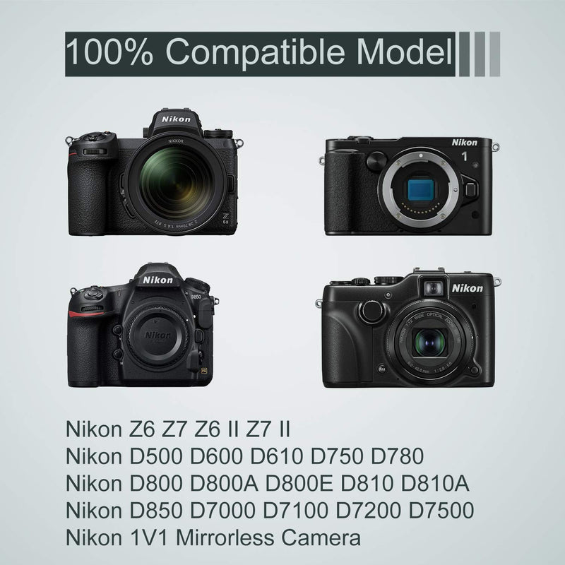 Twinsun EP-5B DC Coupler EH-5 AC Adapter Power Supply kit Replacement EN-EL15 EN-EL15A Battery for Nikon 1 V1 D800 D810 D750 D7500 D7200 D7100 D7000 D610 D600 D500 Cameras